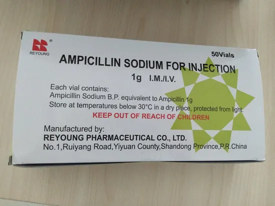 Ampicilina sódica inyectable de 1 g con certificación GMP de China